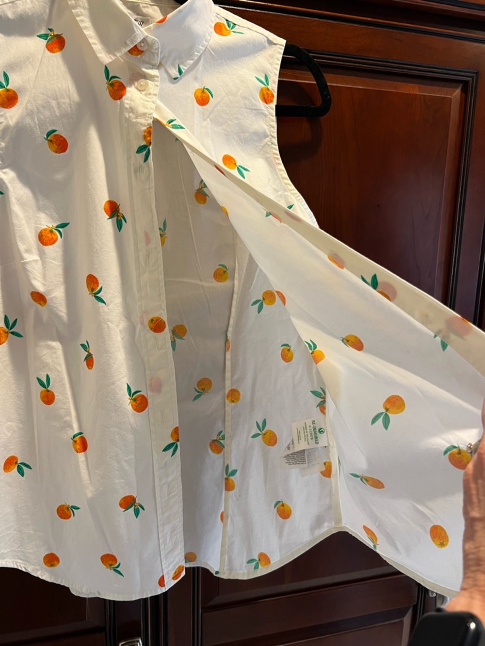 J Crew Factory Sleeveless Poplin Shirt in Signature Fit - S - Picture 4 of 6